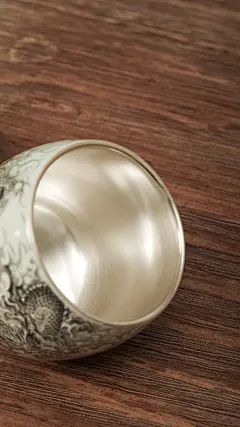 墨龙鎏银龙蛋主人杯品茗杯