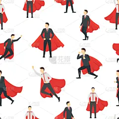男商人,卡通,四方连续纹样,商务,斗篷,壁纸,蜘蛛网,站