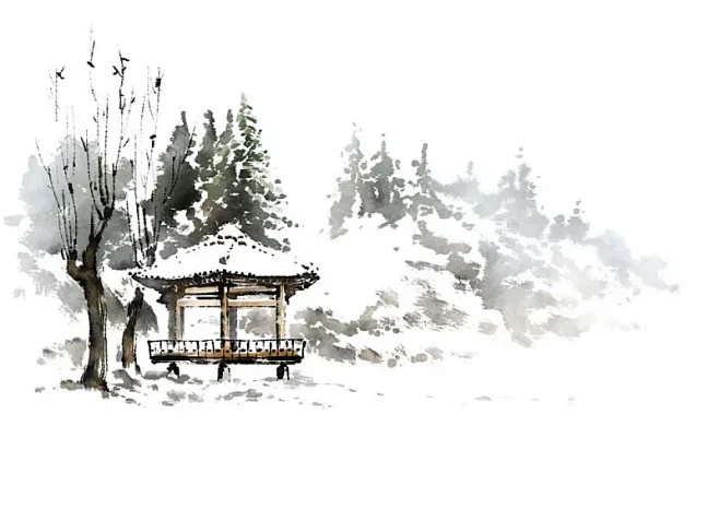 水彩画风格的插图图片下载