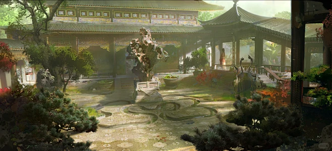 画的红楼梦——贾母庭院 - 小红书