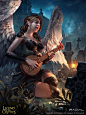 Mandolin Playing Dark Goddess_Reg, Jessada Sutthi : I did it for Legends of the cryptids mobile game.