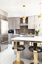 Modern Kitchen with Gold Accents | LuxeSource | Luxe Magazine - The Luxury Home Redefined: 