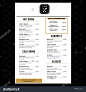 Restaurant Menu Design Template layout with logo vector - 站酷海洛正版图片, 视频, 音乐素材交易平台 - Shutterstock中国独家合作伙伴 - 站酷旗下品牌