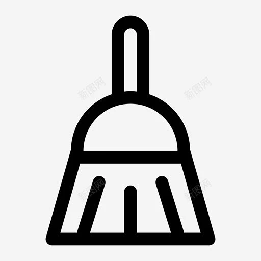 扫帚刷子清洁工图标 设计图片 免费下载 页面网页 平面电商 创意素材-花瓣网