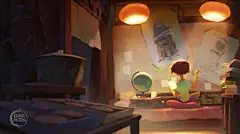 {插画系列}卡通现代城市，机械场景（插画)