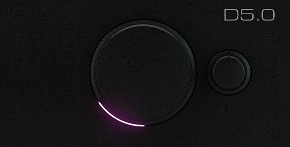 dark ui audio knob