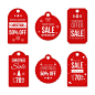 Flat design ready-to-use christmas gift tags Free Vector