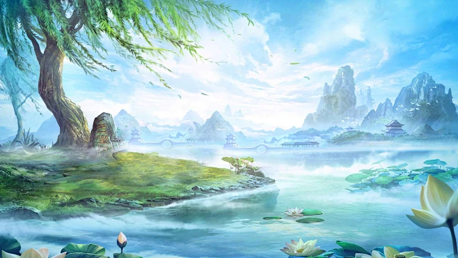 #背景图-仙侠风#-花瓣网