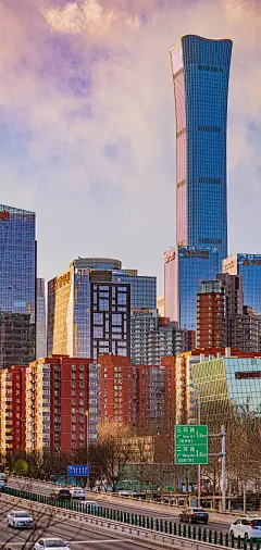 中国尊，北京风光，城市风光，华贸桥，高楼，楼群