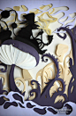"Alice in Wonderland" series : The paper-cuts were made after L.Carroll "Alice in Wonderland"work size - 25x25 cm