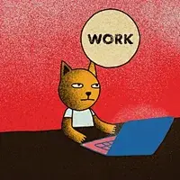 猫我不想工作 GIF