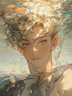 AI绘图｜男美人鱼_6_语墨AI画师_来自小红书网页版
