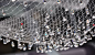 Extra Large Ceiling Light Netting Shades with Lights and Crystals for Overhead Lighting Restaurant/Home ; Lacrime Del Pesacatore Modern Ceiling Light