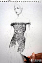 【新提醒】铅笔手绘时装效果图 - 服装画/服装设计手稿 - 穿针引线服装论坛