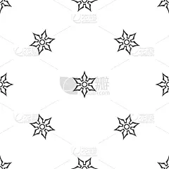 忍者,式样,黑色,空手道,几何形状,图像,壁纸,重复