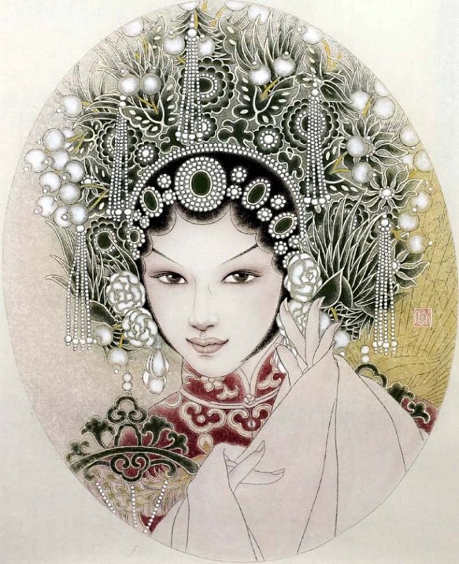 糖糖喵从铭祥手工记转采于2019-04-15 00:08:13花旦青衣插画糖糖喵该