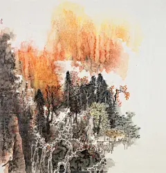 【国画】叶瑞琨的写意山水 - 白石秋水 - 白石秋水