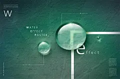 动感水纹飞溅效果水元素透明水滴涟漪水珠舞动海报 PSD分层素材-淘宝网