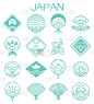 日本,符号,式样,奇异的,传统,几何形状,背景分离,品牌名称,波浪,绘画插图