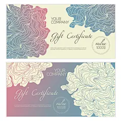 渐变手绘代金券