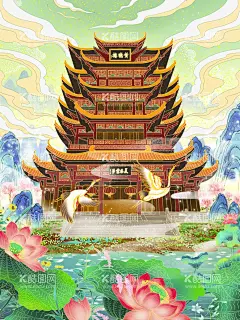  国潮海报    - 源文件下载【酷图网】国风插画,国潮山水,古风插画,花朵,设计,广告设计,祥云,国潮春季插画,风景画,风景,装饰画,国潮,插画,国潮插画,花,云,鸟,松树,人物,山水,仙鹤,植物,建筑,古建筑,手绘,插画背景,国潮背景,中国风,国潮文化,中国文化,中国风海报