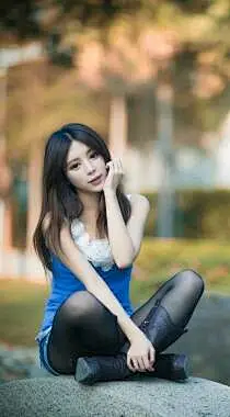 长发的亚洲小清新美女高清壁纸图片图3