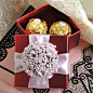 囍团 红色薰衣草 婚礼用品 喜糖包装盒 欧式创意 喜糖盒 成品AJ-5