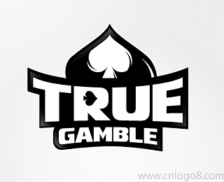 TRUE黑桃棋牌标志