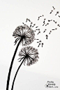 Tutorial for Painting Dandelion Wall Graphic...I'm gonna need this for the kids' bathroom.