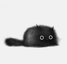 com采集吾王参上采集到猫炸毛的小煤球儿~   purr.