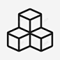 方糖方块几何学图标 页面网页 平面电商 创意素材