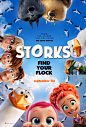 动画电影《逗鸟外传Storks》人物海报设计欣赏