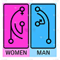 Restroom sign. Toilet sign Eps10 vector format