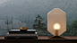 Gloom & Mist Lighting Family : Gloom & Mist is a classic table light duo with a modernist approach which emphasizes its geometric form and clean shape. Varies in two different colors, gloomy and misty shades and brushed brass or stainless steel ba