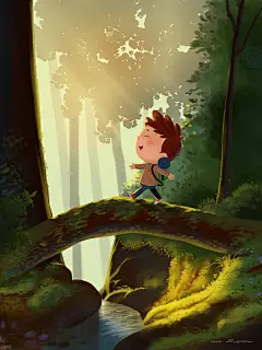 以梦为马，方能不负韶华；星辰密林，在我脚下，出发！ | uone0513 - 原创作品 - 涂鸦王国插画