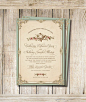 Printable Wedding Invitation Set  Dyi Invitation by RoseBonBonShop, $33.00: