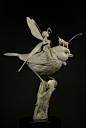 Tinkerbell, Patrick MASSON : Tinkerbell 
Sculpted in 2017 for Blacksmith Miniatures 
Based on the awesome illustration by Jean-Baptiste Monge 

Size: the total height from the base to the top of the fairy wings is 123mm
Tinkerbell would be 43mm if standin