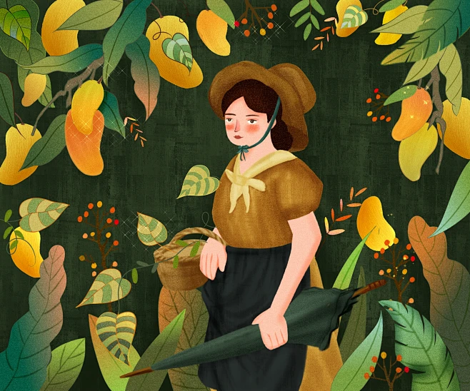 女神节插画 商业插画;勤劳的园丁