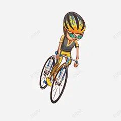 手绘卡通骑行人员装饰海报 设计图片 免费下载 页面网页 平面电商 创意素材
