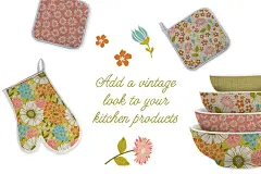复古花卉手绘图案素材 Vintage Floral Feed Sack Patterns #2330611-设计元素-美工云(meigongyun.com)