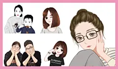手绘头像Q版卡通动漫情侣真人照片手绘简笔画DIY头像原创设计定制-淘宝网