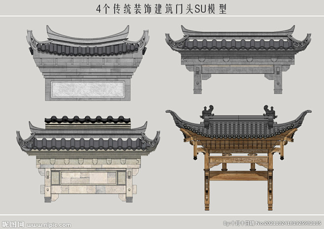 中式古建装饰门头