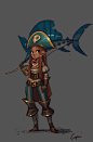 Updated Pirate character design project, Olivier Désirée : I've been getting hyped by the League of Legends Bilgewater event so I did a pirate character design challenge. Here are every character with some random sketches