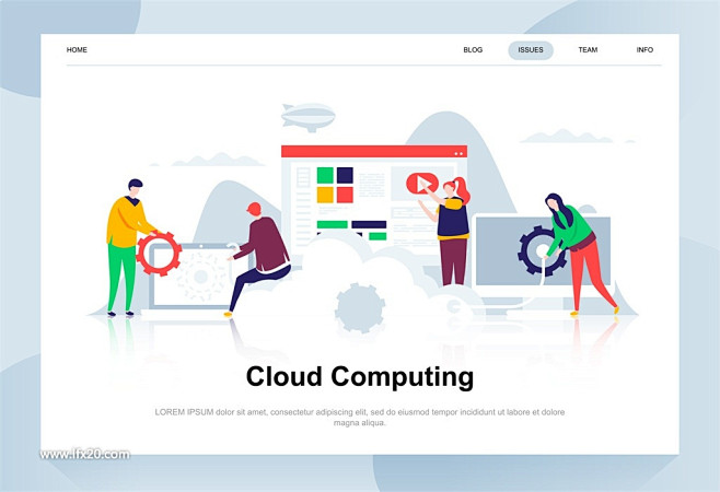 现代化扁平设计理念Web仪表盘登录页面模...