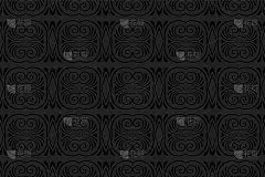 3D体积凸浮雕几何黑色背景。民族图案的涂鸦风格，东方阿拉伯动机。装饰点缀