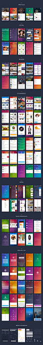 Chameleon is a modern mobile UI kit for Sketch and Photoshop. With 100 beautiful screens in 7 categories, 15 unique themes, 60+ icons and hundreds of neatly organized components you can easily create design for your mobile app.: 