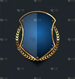 月桂花冠,黄金,盾,二进制码,华丽的,周年纪念,外套,复古,设计