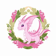 AI绘画_Prompts_ktg145_A_cute_cartoon_l_beam_dragon_in_the_middle_illustrated_w_cbb84781-22bf-4361-bfe1-fca9980a4f3c_xpanx.com