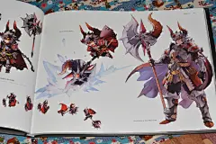 《THE ART OF SEVEN KNIGHTS》韩版书，手游七骑士的设定集。对这个游戏只有耳闻，没去玩过，设定看起来像是  勇气默示录+皇家骑士团 再混一点 龙之谷，然后加上大量繁杂的装备细节杂交而成。书其实还不错，图都画得很好很认真，但是都给人似曾相识的感觉，简单来说，设计都是老梗，不新鲜。。。 ​​​​