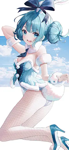 ウミ  eumi  二次元少女  
动漫壁纸  初音未来  兔子装